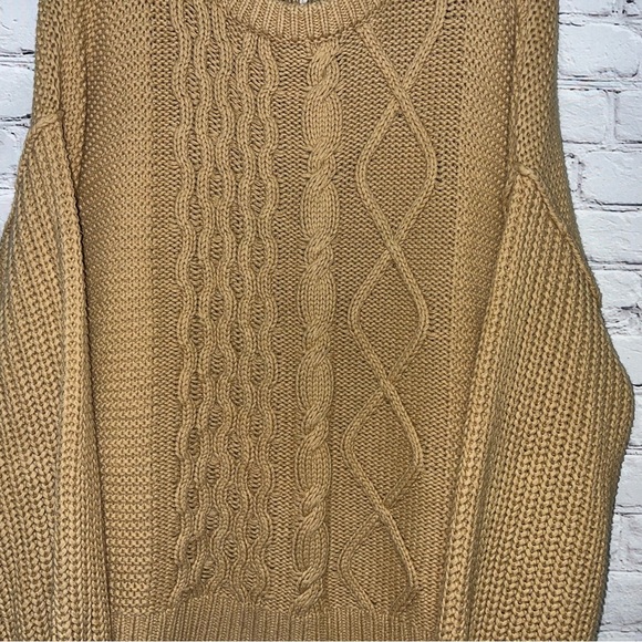 Free People Dream Cable Knit Crewneck Sweater Size Large Unisex - Picture 6 of 12